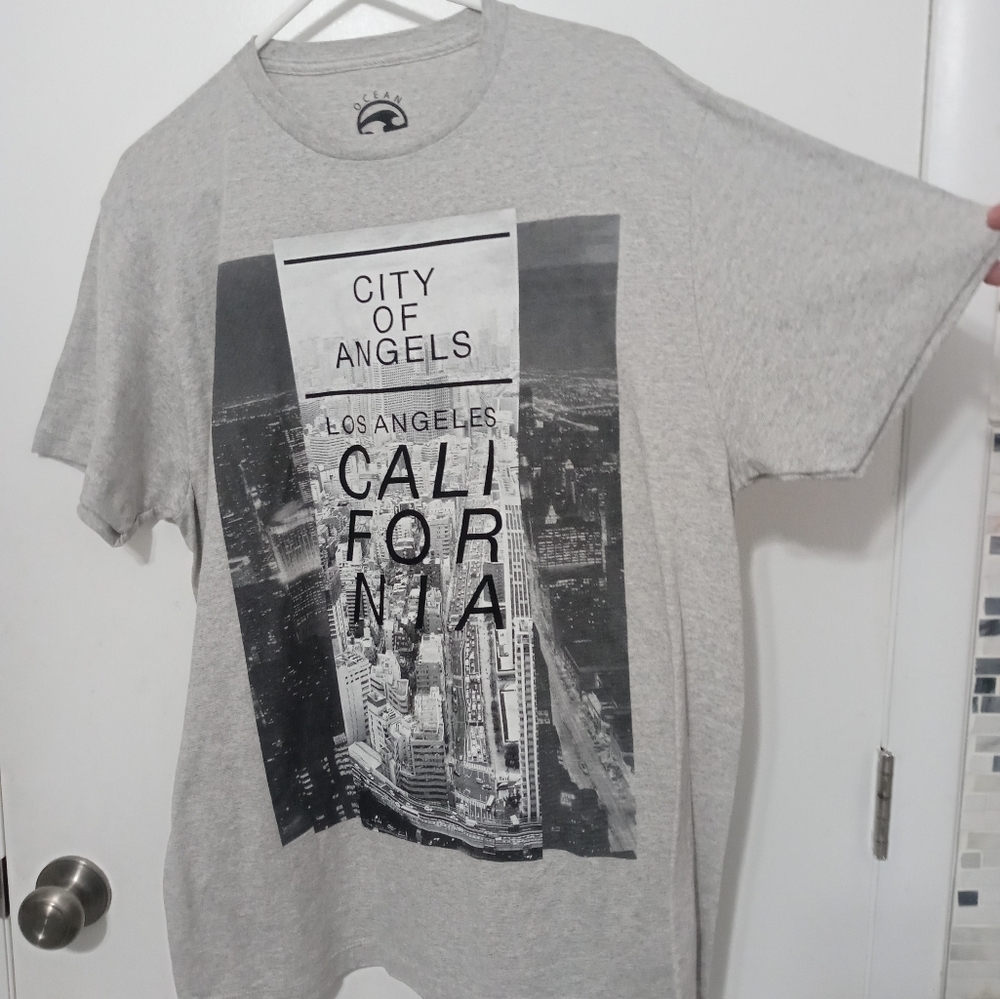 Ocean Current City of Angels California Short Sleeve Gray T Shirt LG